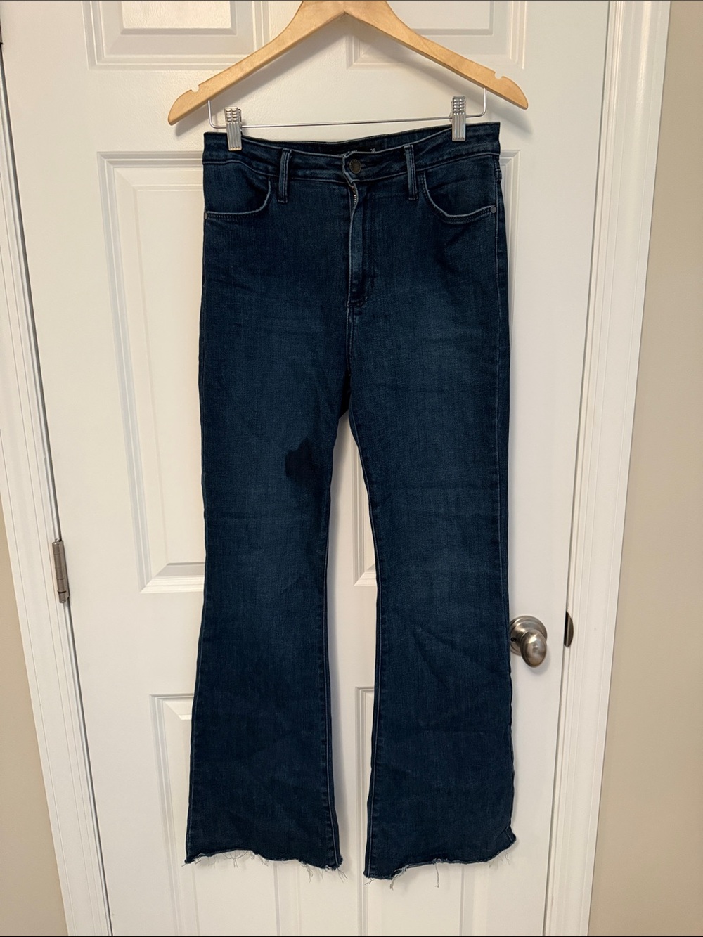 Just Black Dark Indigo Flare Wide-Leg Jeans